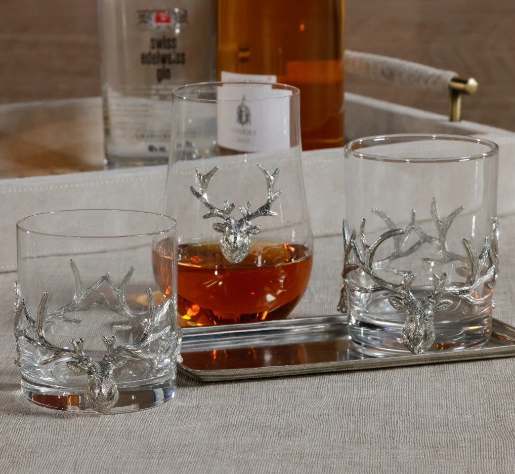 St. Anton Pewter and Glass Rocks Glass